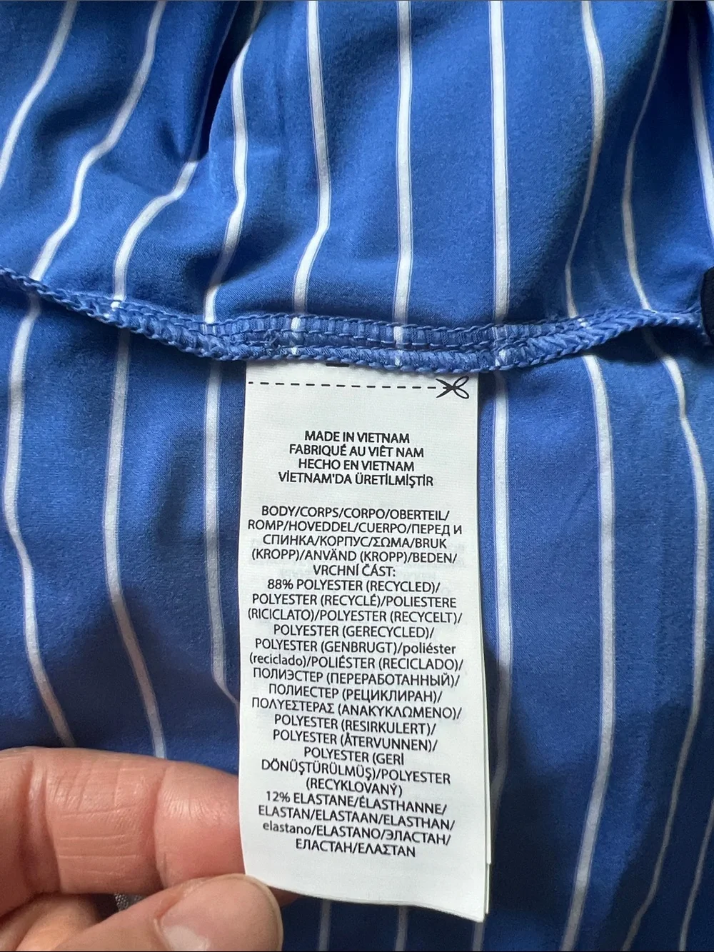 RLX Ralph Lauren Men's Golf Stripe Polo Shirt, Blue/White